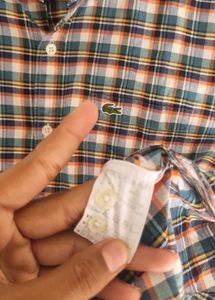 Lacoste Plaid Button-Down Shirt