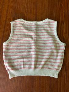 Striped Sleeveless Crop Top