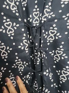 Corset Back Patterned Top with Square Neckline