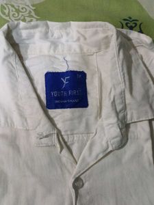 M SIZE YOUTH FIRST  White Men's Shirt