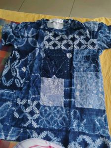Boho Patchwork Blue T-Shirt