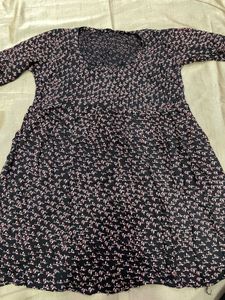 floral printed flared dress for women