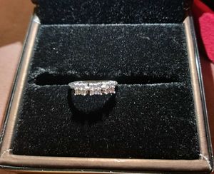 Sparkling Diamond Ring pure silver