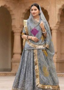 Elegant Grey Lehenga Choli Set