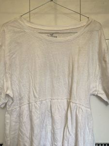 White Hollister Peplum Top