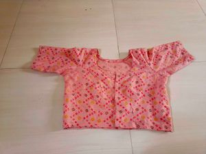 Pink Bandhani Print Blouse