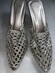 Elegant Embellished Heeled Mules