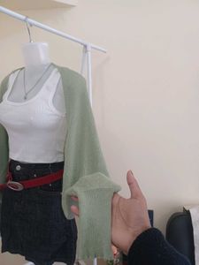 Light Green Bolero Cardigan