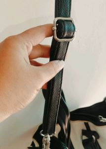 Stylish White &amp; Black Handbag