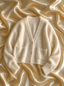 Premium Cozy White Fuzzy Cardigan