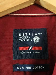 Men's Maroon Formal Shirt
