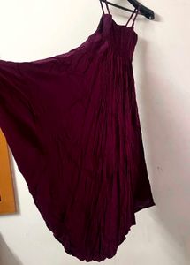 maroon Pink Maxi Dress