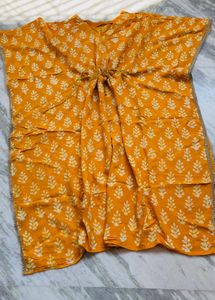Bright Orange Kaftan Top
