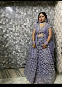 Elegant Lavender Lehenga Only One Time Use