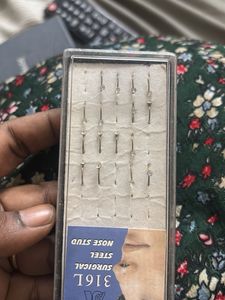 assorted Surgical Steel Nose Studs Collection