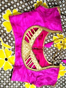 Magenta Readymade Saree Blouse