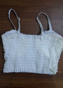White Lace Crop Top