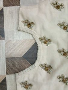 Elegant Cream Ethnic Gown