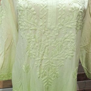 Pure Chikankari Lakhnowi Kurti Set