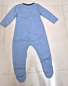 Firstcry Blue Baby Romper with Cute Penguin
