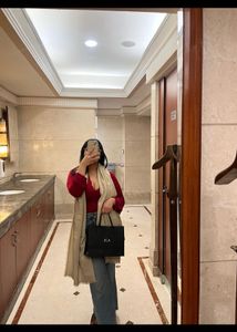 new me red lace top