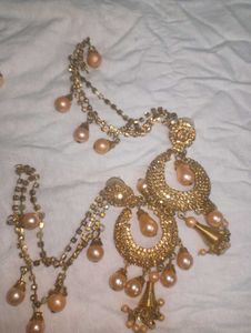 3 set earring kombo Vintage Pearl and Rhinestone C
