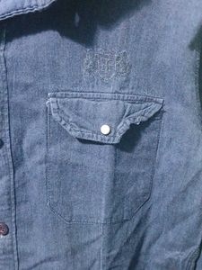 Men's Blue Denim Shirt