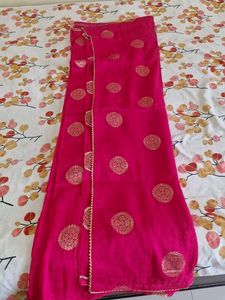 Rani pink printed georgette Saree