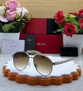 PRADA Aviator Sunglasses Gold Frame