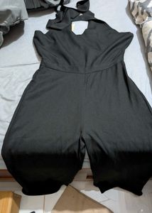 Chic Black Halter backless Jumpsuit