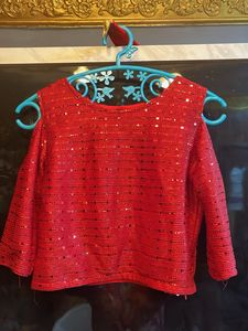 Red Sequin Party Top Use In Navratri