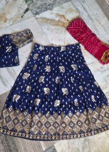 Beautiful Blue Lehenga Choli Set