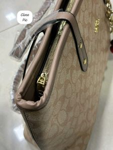 Coach Monogram Tote Bag with Charms