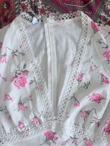 Charming Floral Print Mini Dress