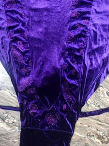 Elegant Purple Velvet Gown