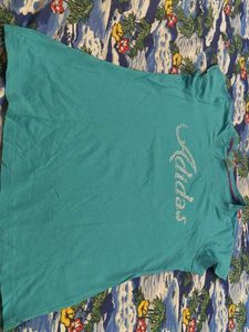 Adidas Teal Graphic T-Shirt