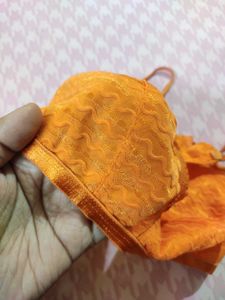 Orange Non Padded Bra