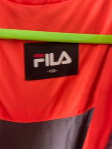 Boys Orange Fila Puffer Jacket