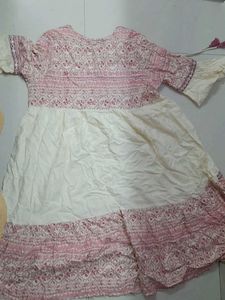 Elegant Pink &amp; Cream Kurta
