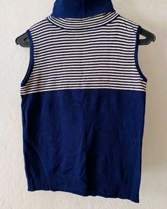 Sleeveless Turtleneck Knit Top