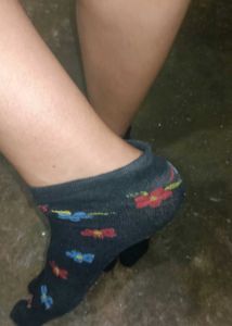 Cute Floral Split Toe Socks