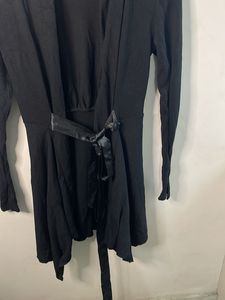 Black Cardigan with Belt