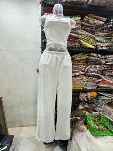 Western Dress Chic White Co-ord Set