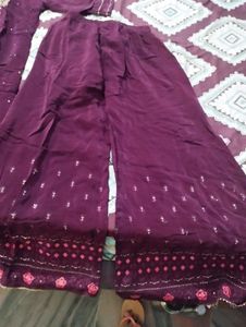 Elegant Burgundy Kurta Set