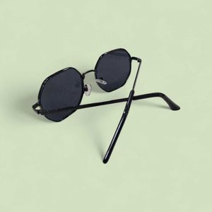 Stylish Black Hexagonal Sunglasses