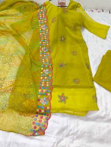 Beautiful Yellow Kurta Set with Dupatta