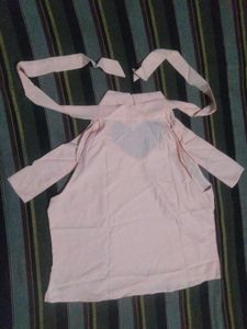 Chic Peach Halter Neck Top