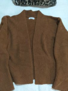 Brown Knit Cardigan
