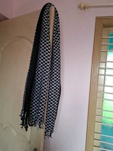 Black &amp; White Checkered Dupatta