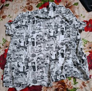 Graphic Print Short Sleeve Shirt